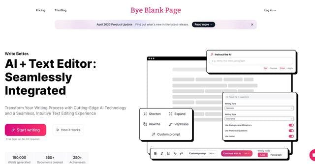 Read more about the article Bye Blank Page AI : Details and Key Features