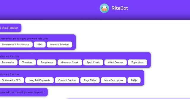 Read more about the article RiteBot AI : Details and Key Features