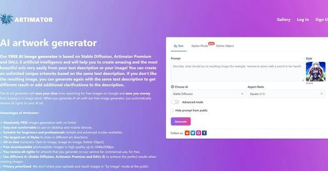 Read more about the article Artimator AI : Details and Key Features