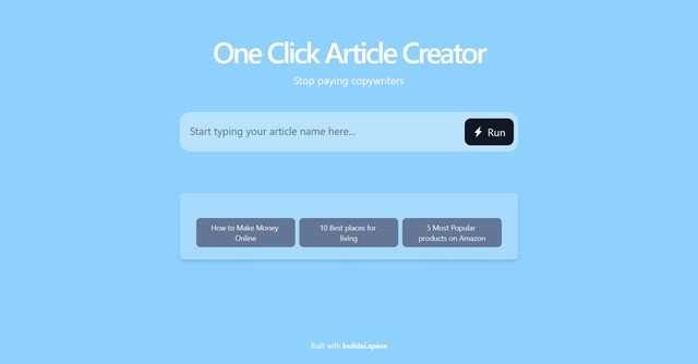 Read more about the article One Click Article Creator AI : Details and Key Features