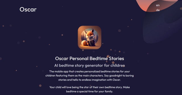 Read more about the article Oscar – bedtime story generator AI : Details and Key Features