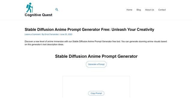 Read more about the article Stable Diffussion Anime Prompter AI : Details and Key Features