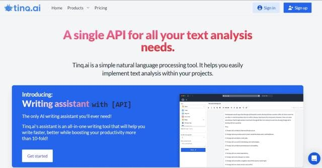 Read more about the article Tinq.ai – NLP API : Details and Key Features